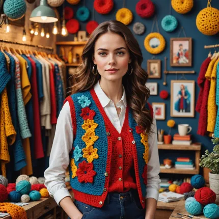 Как знаменитости вдохновляют на творчество: искусство вязания жилета крючком